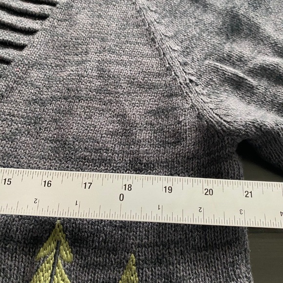 Timberlea Cardigan Sweater Large Sheep Trees Grey Snap Button Cottagecore Raime - Picture 6 of 8